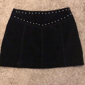 Mini suede skirt